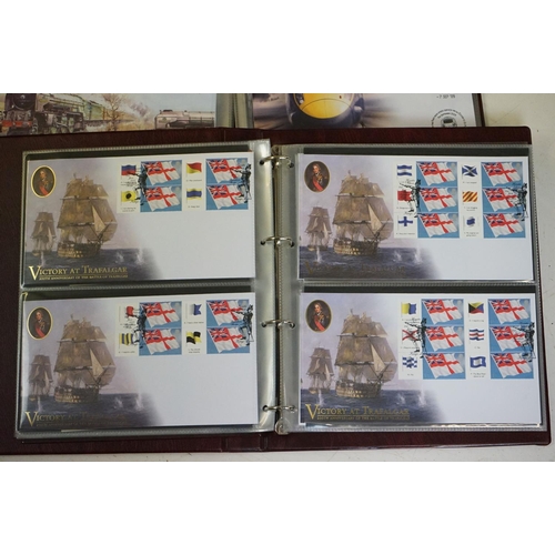 374 - A large collection of First Day Covers contained within fifteen albums to include WW2 aircraft and R... 