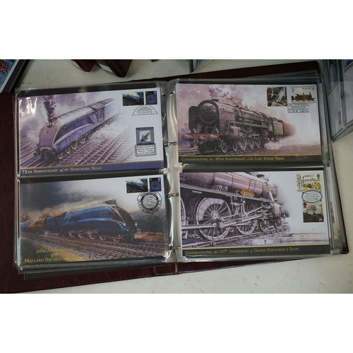 374 - A large collection of First Day Covers contained within fifteen albums to include WW2 aircraft and R... 