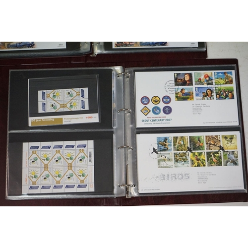 374 - A large collection of First Day Covers contained within fifteen albums to include WW2 aircraft and R... 