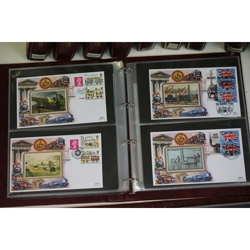 374 - A large collection of First Day Covers contained within fifteen albums to include WW2 aircraft and R... 