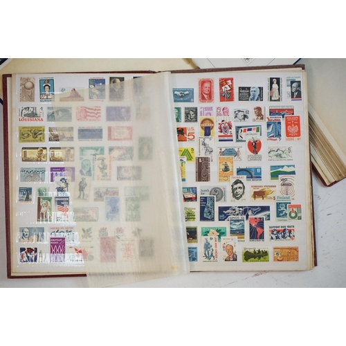 376 - A collection of British, Commonwealth and world stamps contained within seven albums together with a... 