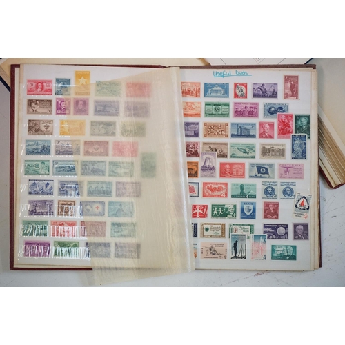 376 - A collection of British, Commonwealth and world stamps contained within seven albums together with a... 