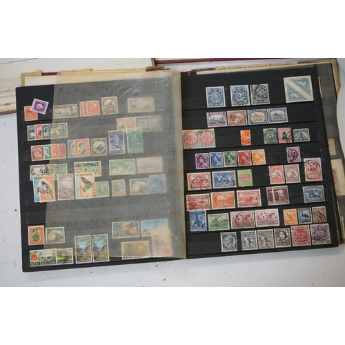 376 - A collection of British, Commonwealth and world stamps contained within seven albums together with a... 