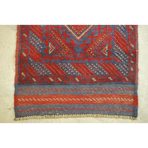 482 - Woollen Hand Knotted Meshwani Runner Rug, 246cm x 60cm