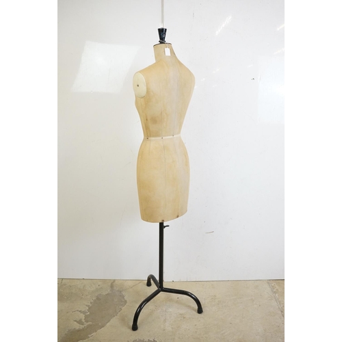 488 - Early 20th century Female Torso cloth covered Mannequin or Dress Makers Dummy, size 10, marked Kenne... 