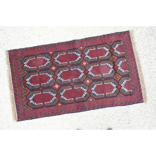 503 - New Baluchi Woollen Rug, 142cm x 80cm