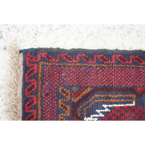 503 - New Baluchi Woollen Rug, 142cm x 80cm