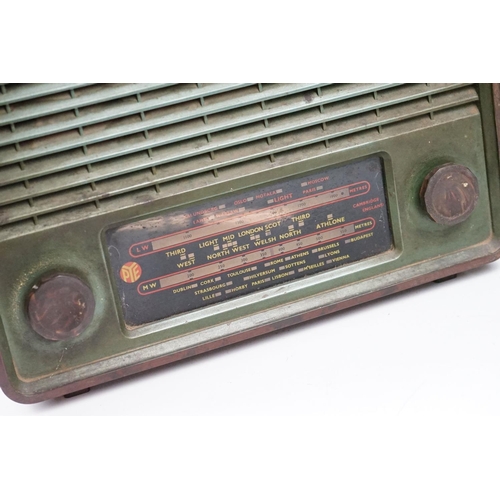 141 - Mid 20th C Brown Bakelite Westminster Radio, Model ZA 617 (49.5cm wide); plus a Cambridge brown Bake... 