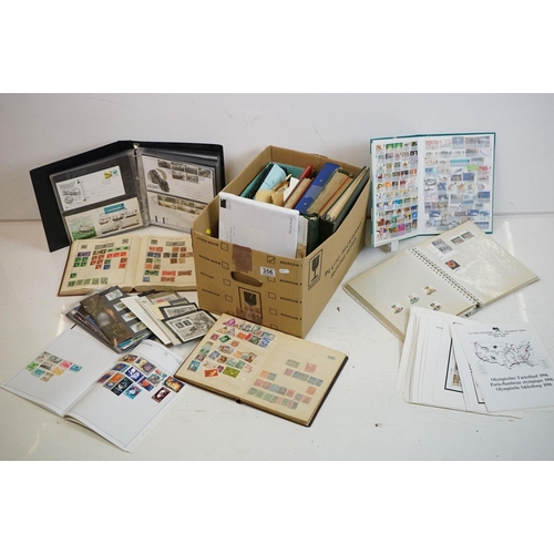 356 - A large collection of British and world stamps, mostly within albums to include First Day Covers And... 