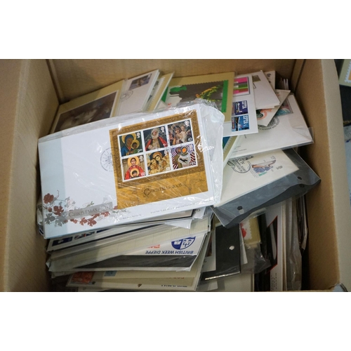 361 - A large collection of mainly British First Day Covers And PHQ cards contained within two boxes.