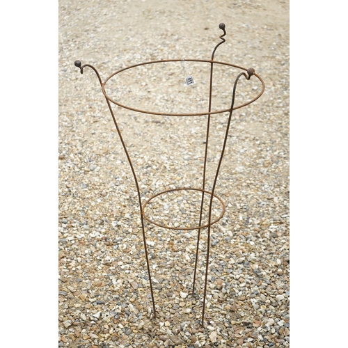 451 - Hand Forged Wrought Iron Circular Garden Support / Frame, 51cm diameter x 96cm high