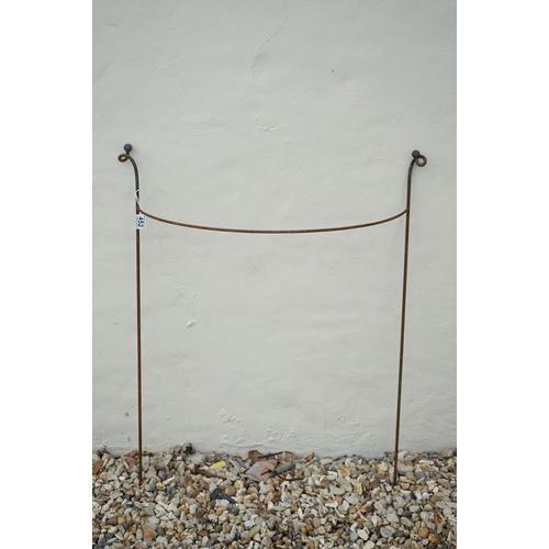 452 - Hand Forged Wrought Iron Semi-circular Garden Support / Frame, 75cm wide x 96cm high