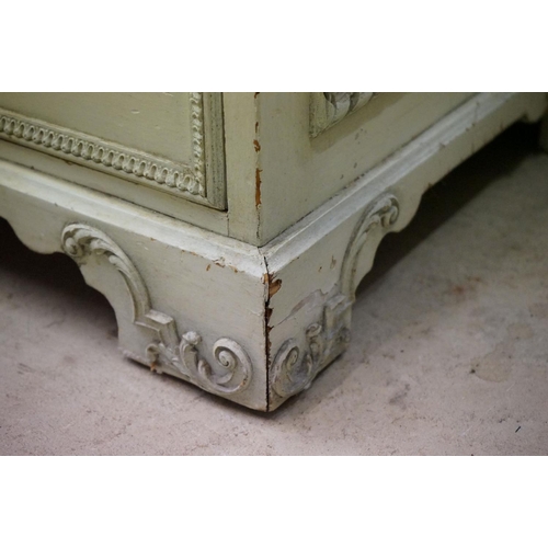 507 - French style Cream Painted Chest of Two Short over Three Long Drawers with moulded decoration and gi... 