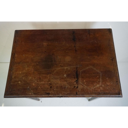 540 - 18th century Walnut and Feather-banded Side Table, with single drawer and raised on square tapering ... 