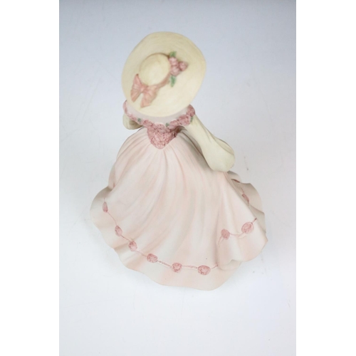 104 - Eight Danbury Mint bisque porcelain lady figurines to include 4 x Coalport 'The Age of Romance' (Jea... 