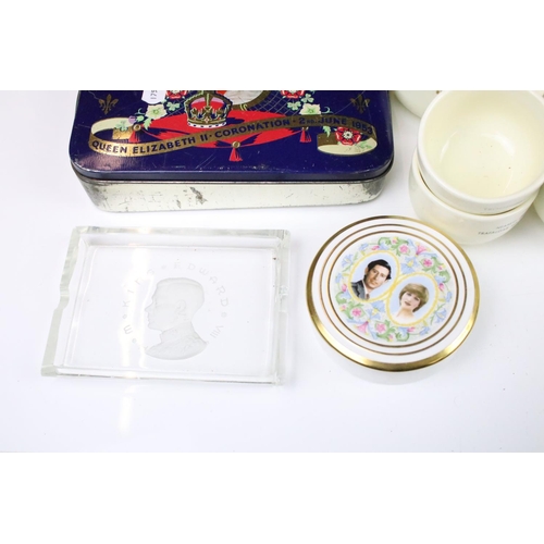 107 - Mixed Royal commemorative ceramics & collectables to include a boxed Lesney Coronation Coach, Cresce... 