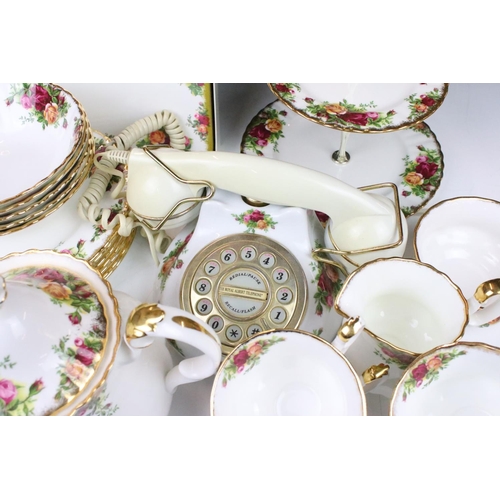 111 - Royal Albert 'Old Country Roses' tea & dinner ware to include teapot & cover, coffee pot & cover, mi... 