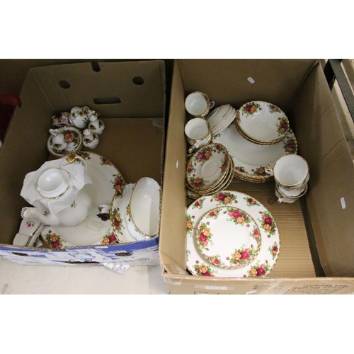 111 - Royal Albert 'Old Country Roses' tea & dinner ware to include teapot & cover, coffee pot & cover, mi... 