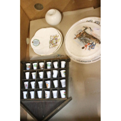 113 - Collection of 19th century onwards military related ceramics, 16 pieces, to include Foley Wileman & ... 