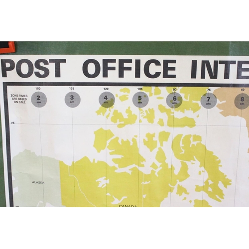 142 - 'Post Office International Telecommunications Services' world map, dated 1969, designed & drawn by B... 