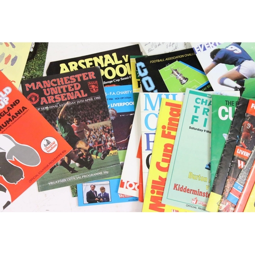 601 - Collection of 1970s and 1980s big football match programmes, FA Cup finals, League cup finals plus o... 