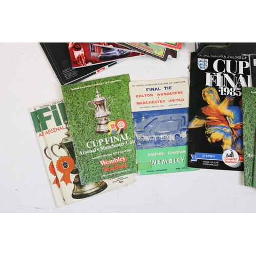 602 - FA Cup Final football programmes 1958 onwards, in mixed condition, with some duplicates.