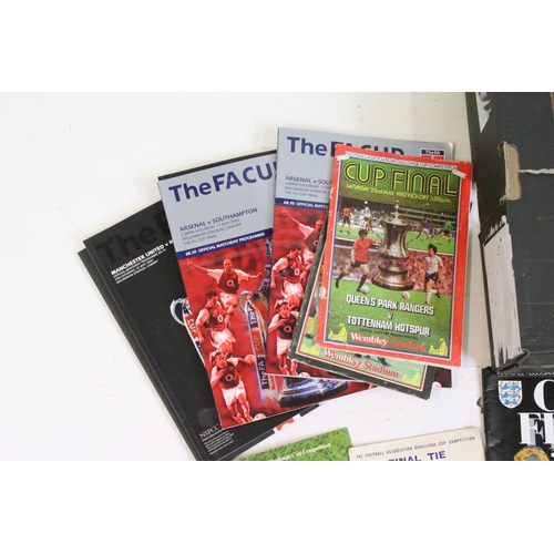 602 - FA Cup Final football programmes 1958 onwards, in mixed condition, with some duplicates.