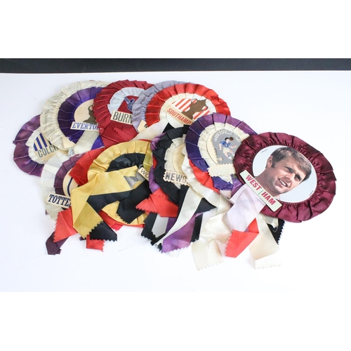 615A - Football - collection of Twenty Four 1960's and 1970's Football Rosettes, clubs including Huddersfie... 