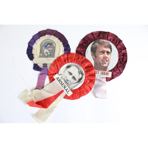 615A - Football - collection of Twenty Four 1960's and 1970's Football Rosettes, clubs including Huddersfie... 