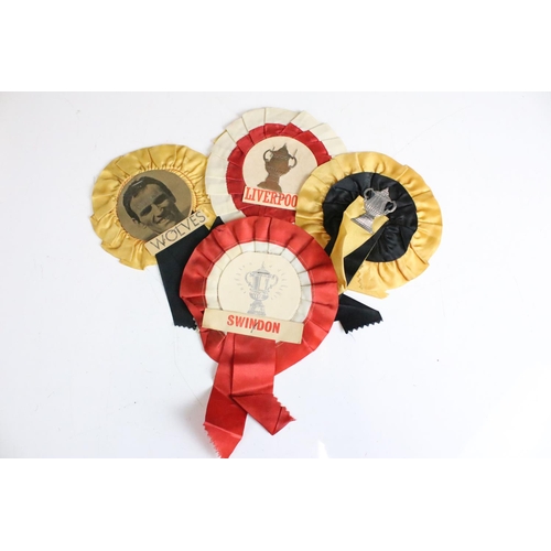 615A - Football - collection of Twenty Four 1960's and 1970's Football Rosettes, clubs including Huddersfie... 