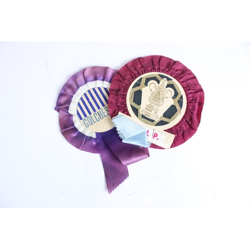 615A - Football - collection of Twenty Four 1960's and 1970's Football Rosettes, clubs including Huddersfie... 