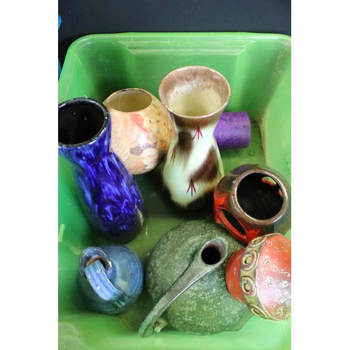 64 - Large Collection of West German Pottery, 28 pieces, to include Scheurich, Ruscha Art and Europa exam... 