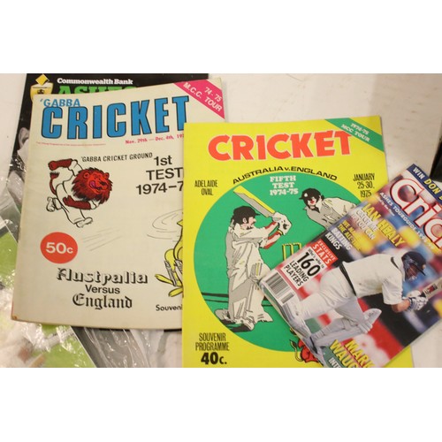 594 - Cricket Programmes & Scorecards - Over 90 Test Match programmes and scorecards to include many Ashes... 