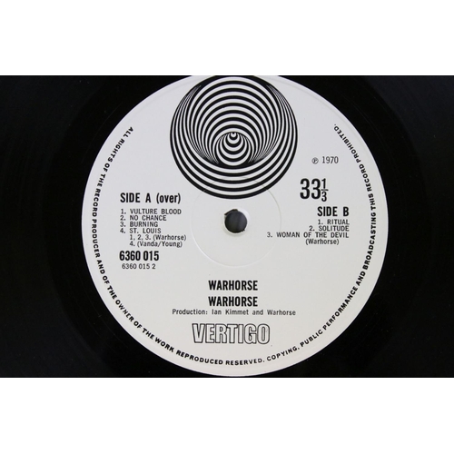 101 - Vinyl - Warhorse self titled original UK 1st pressing on Vertigo records 6360 015. Large vertigo swi... 