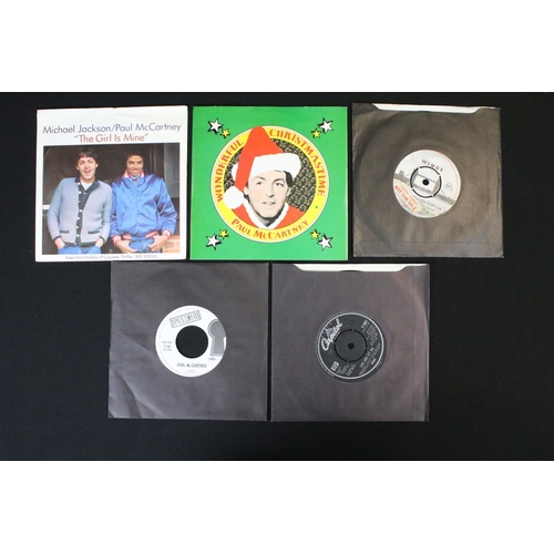 89 - Vinyl - 8 Paul McCartney demo promo / factory sample 7” singles to include: Mull Of Kintyre (promo o... 