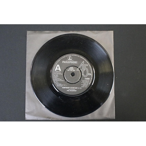 90 - Vinyl - Paul McCartney Temporary Secretary. Original UK one sided promo only 7” single on Parlophone... 