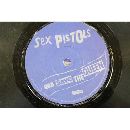 98 - Vinyl - 6 Sex Pistols and related original UK singles to include: God Save The Queen, My Way, Holida... 