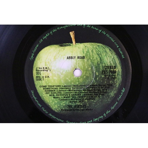 275 - Vinyl - 7 Beatles LPs to include Abbey Road (misaligned Apple), Sgt Pepper (original mono with flame... 