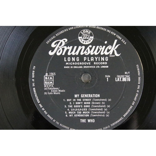 277 - Vinyl - Two Original UK press LPs to include The Who My Generation on Brunswick (LAT 8616) 1B/1B mat... 