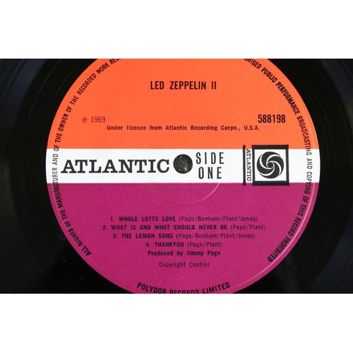 296 - Vinyl - 3 Led Zeppelin LPs to include Two (588198) Lemon Song credit to label and sleeve, Three (240... 