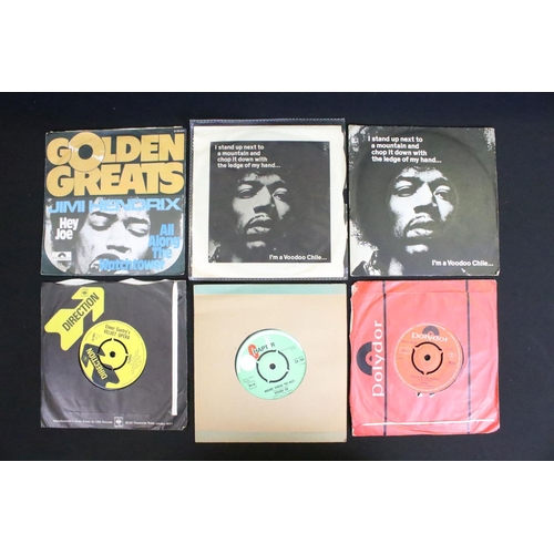 244 - Vinyl - over 75 Psych / Prog Rock / Rock / Mod  7” singles, to include: The Jimi Hendrix Experience,... 