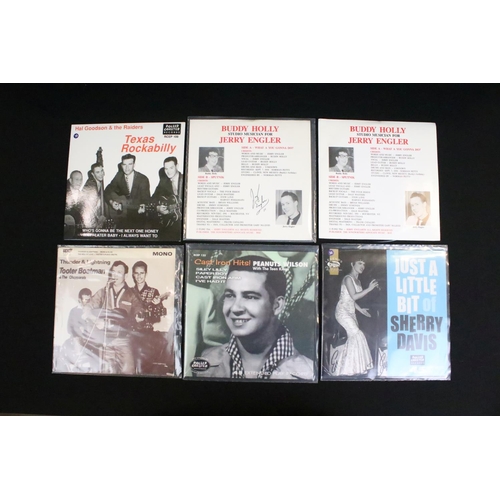 247 - Vinyl / autographs - 17 Rockabilly / Rock ’N’ Roll mainly re-issue EPs and 7” singles, to include: L... 