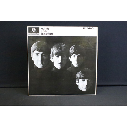 344 - Vinyl - The Beatles With The Beatles x 3 (PMC 1206) all have Parlophone to rim and Recording First P... 