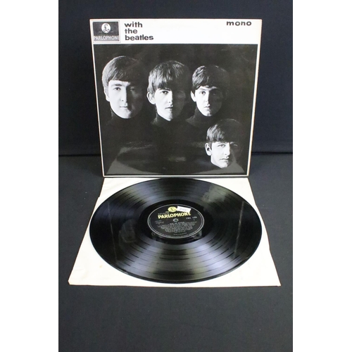 344 - Vinyl - The Beatles With The Beatles x 3 (PMC 1206) all have Parlophone to rim and Recording First P... 