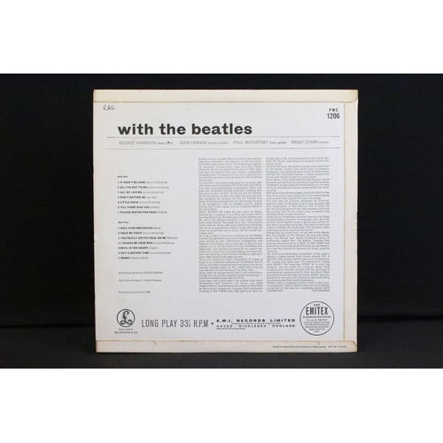 344 - Vinyl - The Beatles With The Beatles x 3 (PMC 1206) all have Parlophone to rim and Recording First P... 