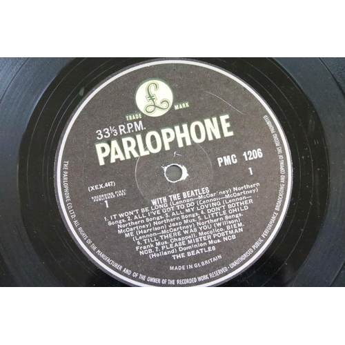 345 - Vinyl - The Beatles With The Beatles LP x 4 (PMC 1206) all have Parlophone to rim and Recording Firs... 