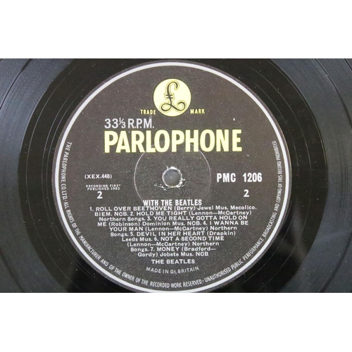 345 - Vinyl - The Beatles With The Beatles LP x 4 (PMC 1206) all have Parlophone to rim and Recording Firs... 