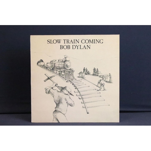 376 - Vinyl - 7 Bob Dylan LPs to include Slow Train Coming, Hard Rain, John Wesley Harding, New Morning, D... 