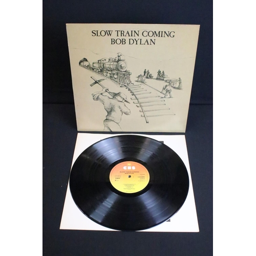 376 - Vinyl - 7 Bob Dylan LPs to include Slow Train Coming, Hard Rain, John Wesley Harding, New Morning, D... 