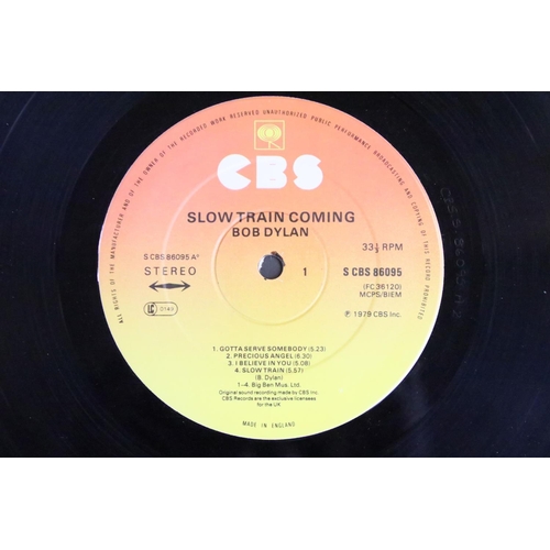 376 - Vinyl - 7 Bob Dylan LPs to include Slow Train Coming, Hard Rain, John Wesley Harding, New Morning, D... 